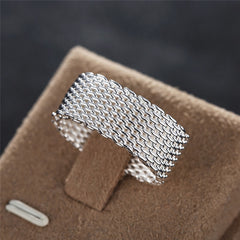 Interwoven Web Ring For Woman Fashion Charm Jewelry