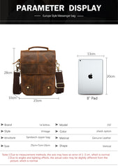 Leather Male Casual Design Shoulder Messenger bag Cowhide Fashion Cross-body