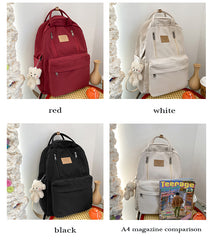 Multifunction Double Zipper Women Backpack Teenager Girls Laptop Backpack