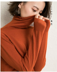 Sweater Turtleneck Slim Fit Basic Pullovers Fashion Knit Tops