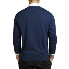 Cardigans Men Cotton Sweater Long Sleeve Mens V-Neck Sweaters