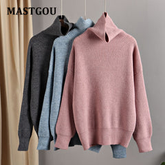 OverSized Wool Sweater Autumn Winter Warm Turtlenecks Casual