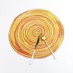 Round Cotton Woven Nordic Non-slip Kitchen Accessories Placemat