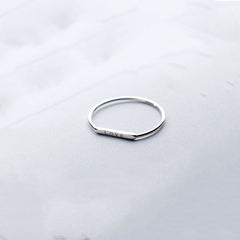 Silver Love Letter Ring For Fashion Women Party Cute Fine Jewelry Minimalist