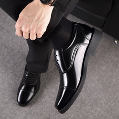 Man Split Leather Shoes Rubber Sole EXTRA Man Business Office Male