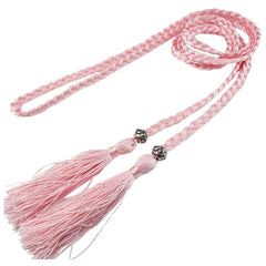 Tassel Belt Braided waistband Boho Girls Thin Waist Rope Knitted waist Belts