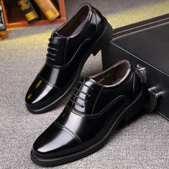 Man Split Leather Shoes Rubber Sole EXTRA Man Business Office Male