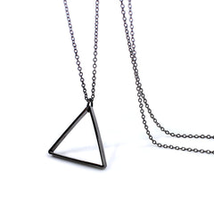 Rectangle Pendant Necklace Men Trendy Simple Stainless Steel