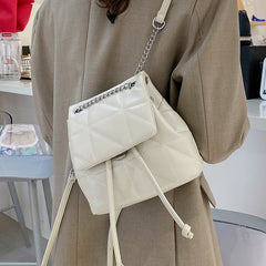 PU Leather Shoulder Bag Female Ladies School Backpack