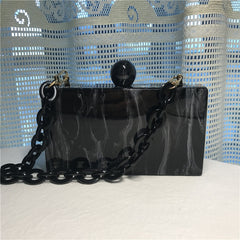 Ink Marble Acrylic Bag Fashion Women Clutches Bridesmaid Handbags