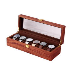 2/3/6 Grids Wooden Box Retro Watch Case Holder Organizer Storage Box