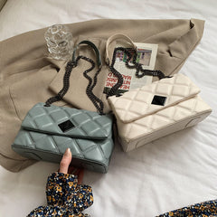 Embroidery Thread Small PU Leather Crossbody Bags