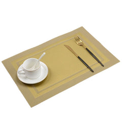 6/4pcs Rectangle Placemat Restaurant Washable PVC Durable Dining Table