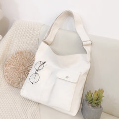 Women Bag Female Tote Canvas Simple Soft Fashion Messenger