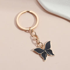 Colorful Enamel Butterfly Keychain Insects Car Key