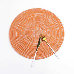 Round Cotton Woven Nordic Non-slip Kitchen Accessories Placemat