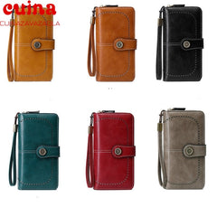 Fashion Retro Women Clutch Leather Wallet Female Long Wallet