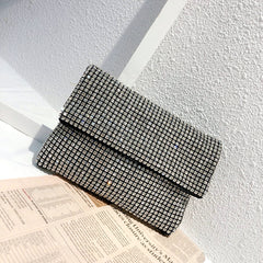 Bling Rhinestone Evening Clutch Bag Korean Diamond Chain Cover Dinner