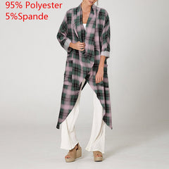 Women Tops Vintage Solid Blouses Fashion Long Shirts Casual