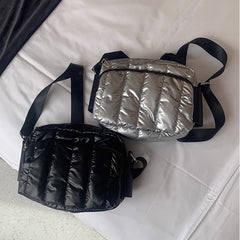 Space Cotton Shoulder Bags For Women Winter Crossbody Down Bag
