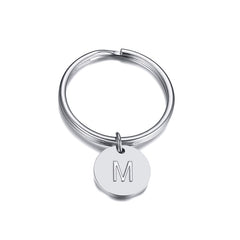 Minimalist Initial Key Chain Letter Engraved