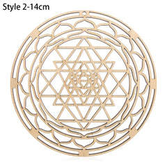 1PC Flower of Life Shape Wooden Wall Sign Laser Cut Non-slip Coaster Set