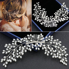 Alloy Leaves Golden Bridal Comb Wedding Hair Accessories