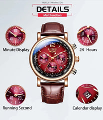 Watch Women Casual Ladies Watches Leather Waterproof Quartz