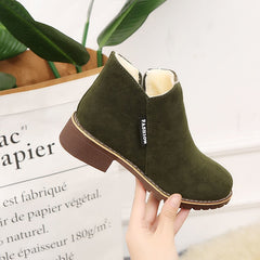 Boots Snow Boots Female Boots Warm Lace Flat