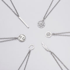 Men Necklace Stainless steel Necklace Women Men Simple Long Chain