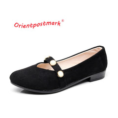 Women Flats Ballet Office Work Shoes FlatsOversize Boat