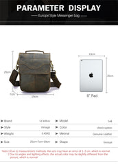Original Leather Male Casual Shoulder Messenger bag Cowhide Fashion Cross-body