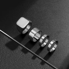 Trend Punk Hiphop Rock Metal Rings Set for Street Style