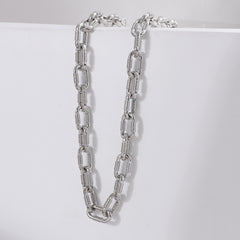 Trendy Gold Silver Color Cuba Chain Necklace Men Hip Hop