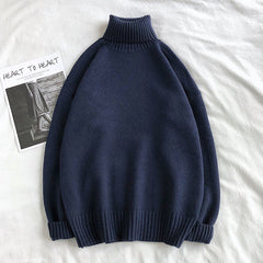 Warm MenTurtleneck Sweaters Solid Color Man Casual Knitter Pullovers