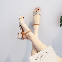 Large Size Sandals For Women Thick Heeled Outdoor Women Shoes High Heels