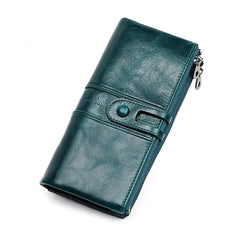 Men Purses Long Zipper Genuine Leather Male Clutch Bags