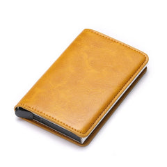 Business ID Credit Card Holder Men Women Coin Leather Wallet RFID