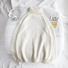 Warm MenTurtleneck Sweaters Solid Color Man Casual Knitter Pullovers