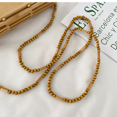 handbag for women shoulder bag semicircle bamboo woven beach bag