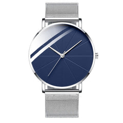 Minimalist Men Fashion Watches Simple Men Business Ultra Thin Stainless Steel