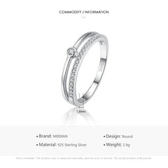 Silver Line Fashion Clear CZ Rings For Women Jewelry