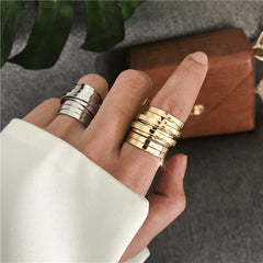 Ins Minimalist Vintage Multi-layer Wide Ring Simple