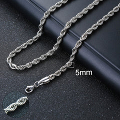Cuban Chain Necklace Basic Punk Stainless Steel Curb Link Chain Chokers