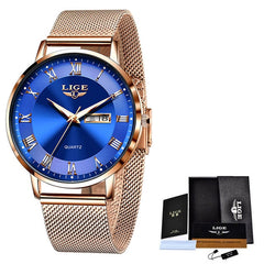 Watches Ultra-thin Luxury Quartz Watch Fashion Ladies Clock Stainless Steel