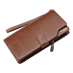 Men Wallets Name Engraving Long Style Male Purse Card Holder Zipper PU Leather