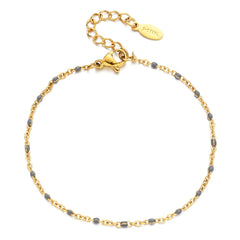 Boho Stainless Steel Bracelets for Women Cute Enamel Bracelet Jewelry