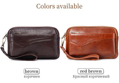 Men Leather Clutch Wrist Money Bags Wallet
