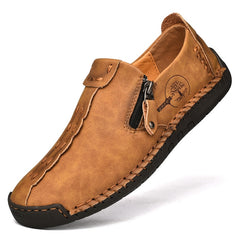 Comfortable Leather Casual Slip On Men Loafers Split Leather Shoes