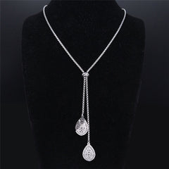 Fashion Bee Stainless Steel Long Necklace